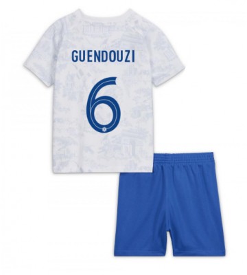 Francja Matteo Guendouzi #6 Koszulka Wyjazdowych Dziecięca MŚ 2022 Krótki Rękaw (+ Krótkie spodenki)